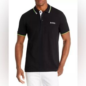 NWT HUGO BOSS Men's Paddy Pro Regular Fit Black Polo Shirt